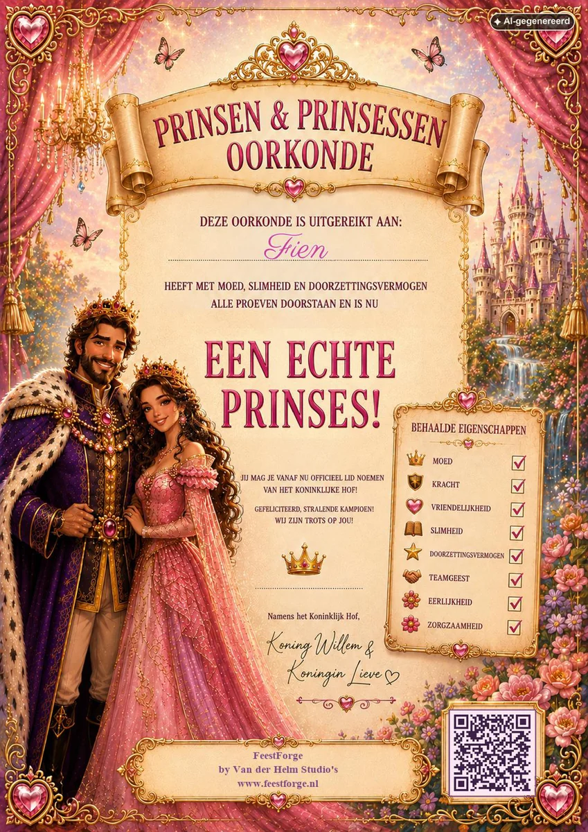 Oorkonde — prinses voorbeeld