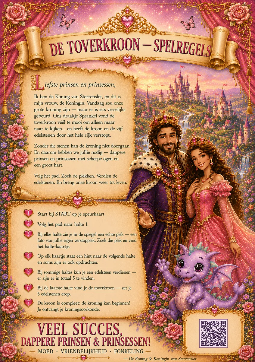 Spelregelkaart — prinses voorbeeld