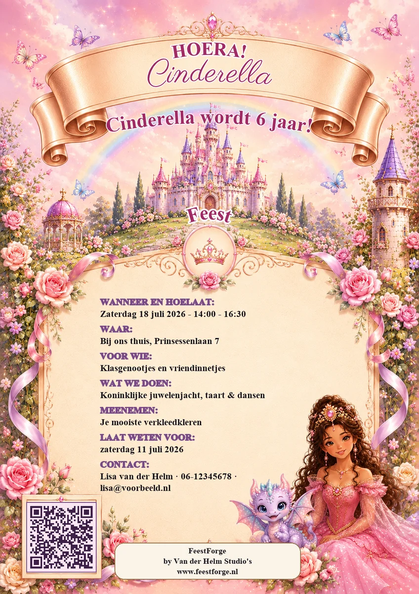 Uitnodiging — prinses voorbeeld